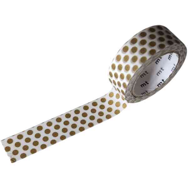 mt Masking Tape 1P Dot Gold 2  Washi Masking Tape - Gold