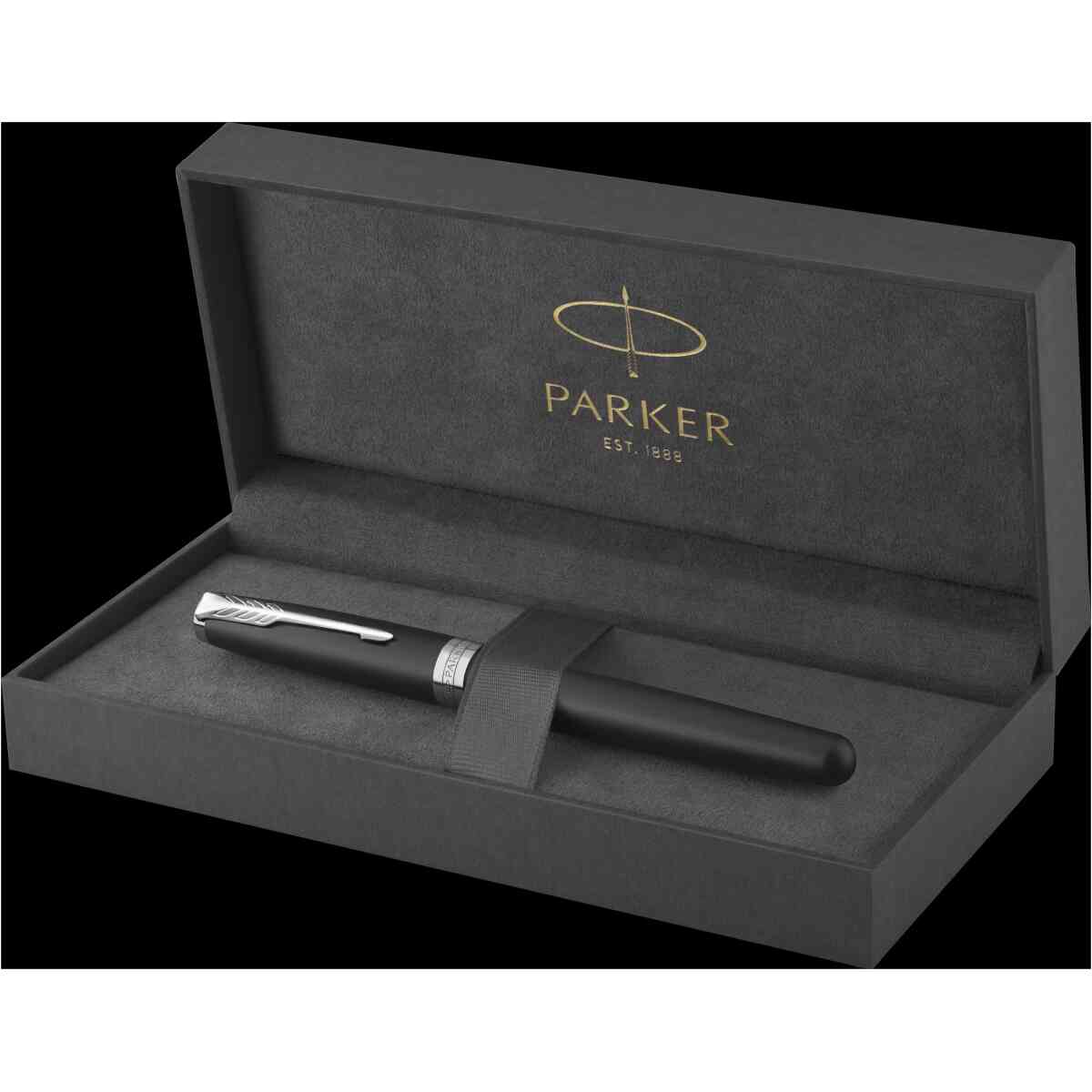 Parker Sonnet Matte Black Lacquer P.T Rollerball F Black ink - Bild 3