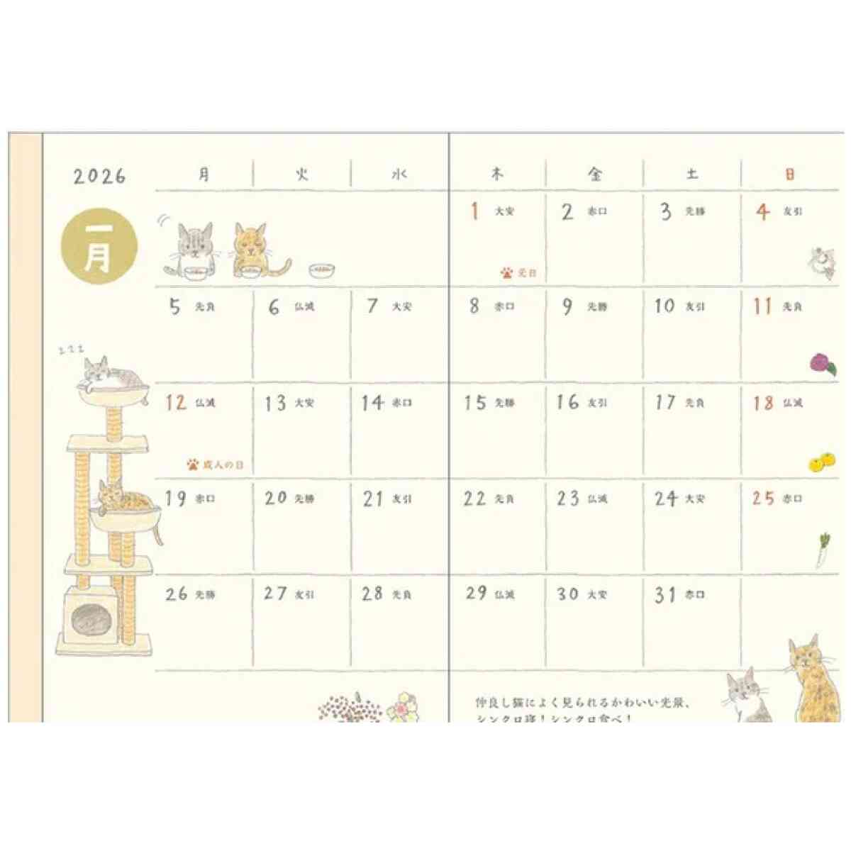 2026 Pocket Diary Mini Cat - Bild 2