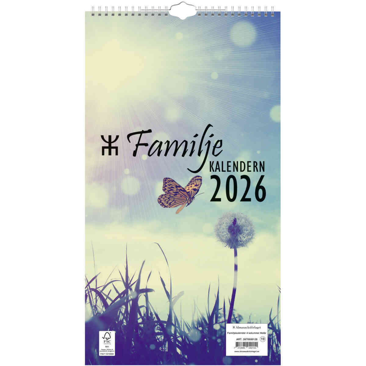 Familjekalender 4 kolumner Helår FSC