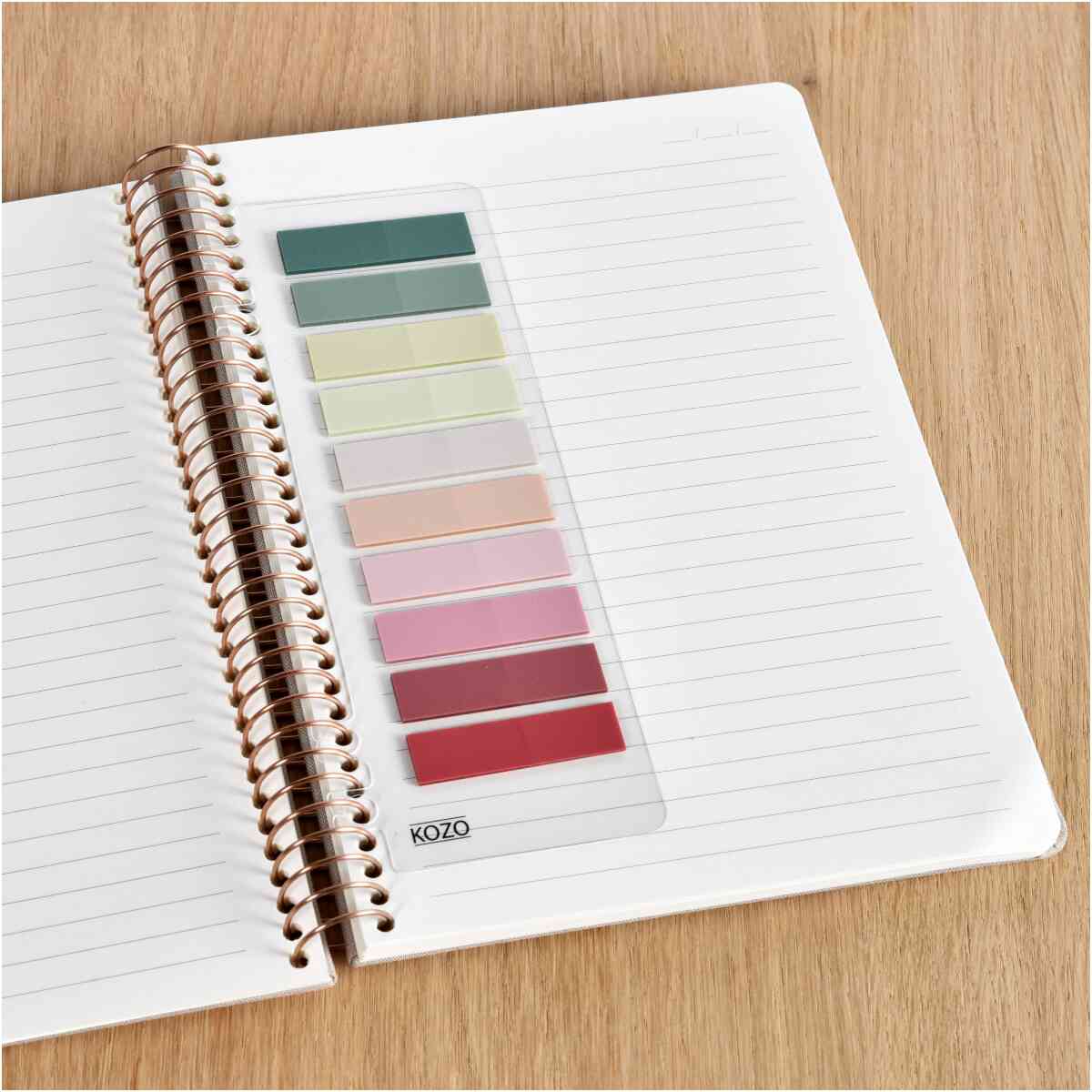 KOZO Indexflikar 10 Färger Blush