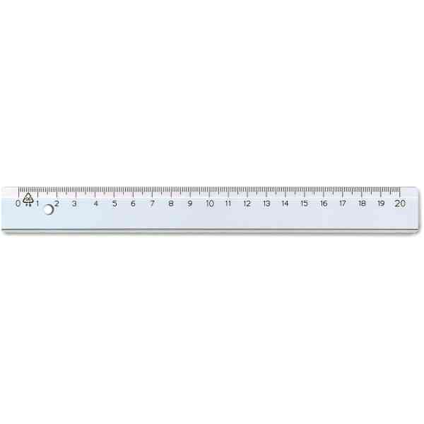 Linjal X-20 plast 20cm