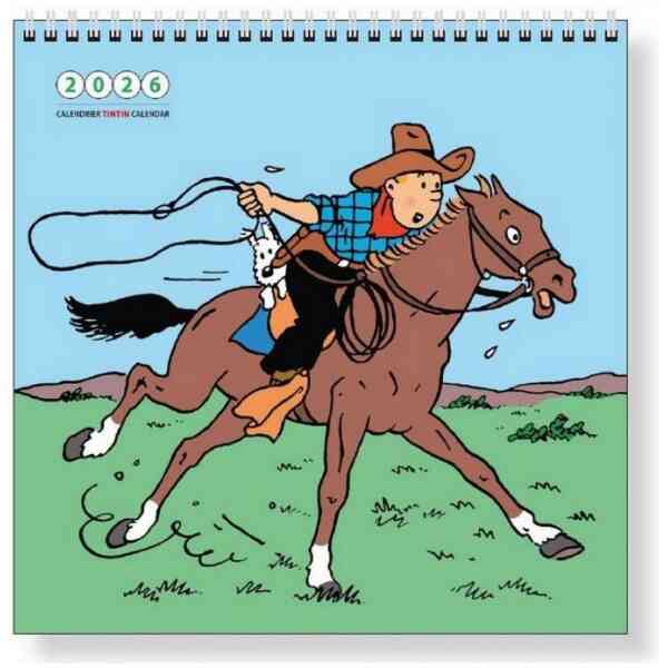 Tintin Stor Väggkalender 2026 30 x 30 CM