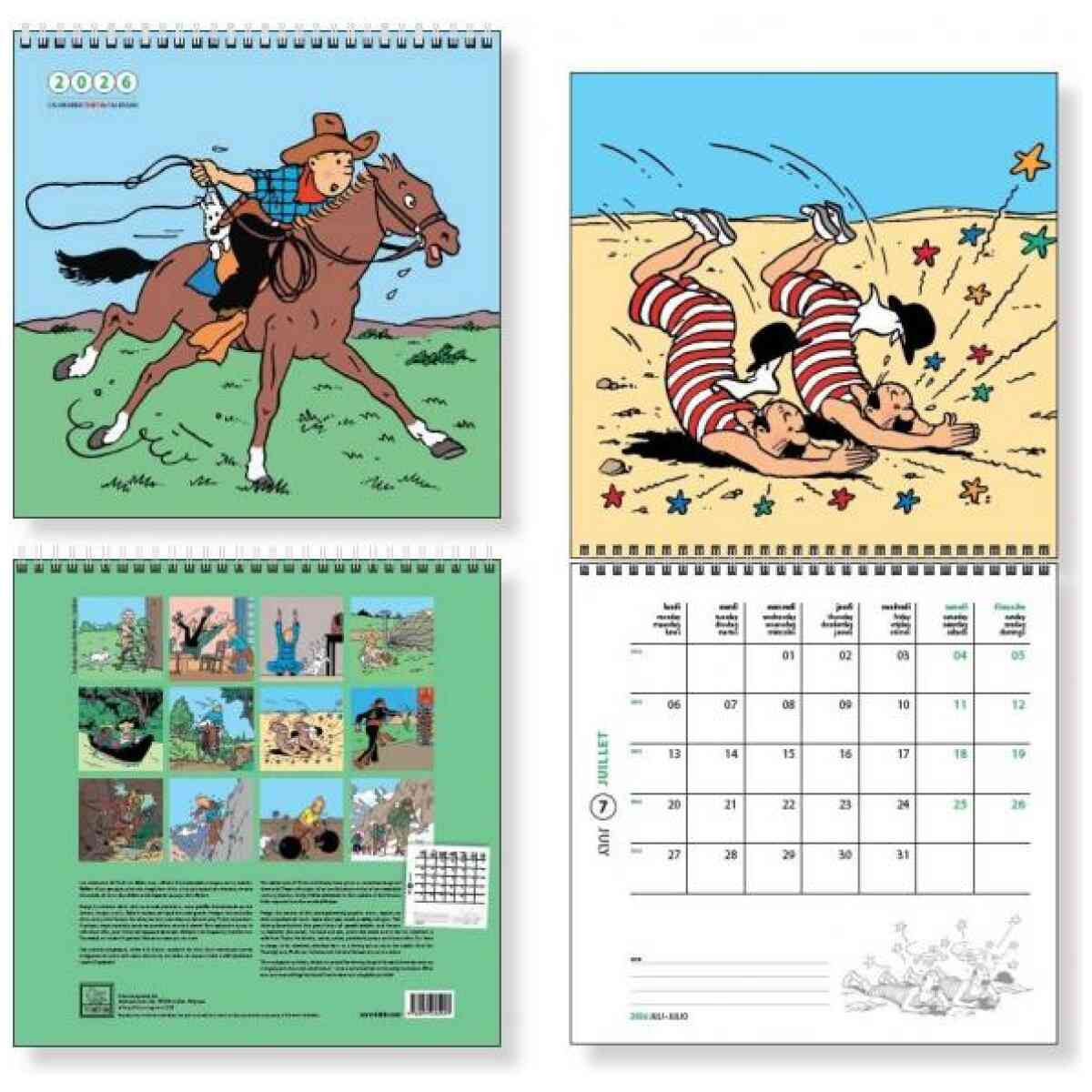 Tintin Stor Väggkalender 2026 30 x 30 CM - Bild 4