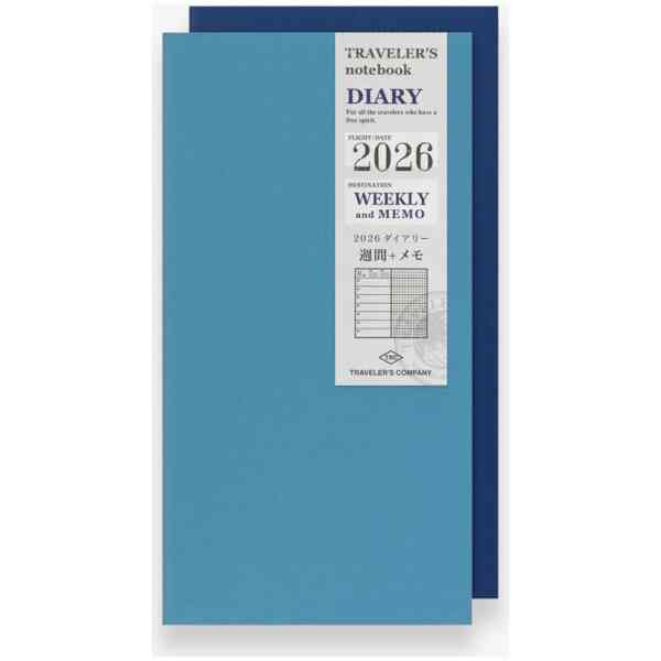 Förbeställ och betala nu för leverans av hela orden i början av oktober: 2026 TRAVELER'S notebook Weekly + Memo Diary Regular