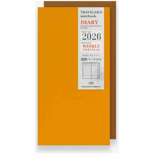 Förbeställ och betala nu för leverans av hela orden i början av oktober: 2026 TRAVELER'S notebook Weekly Vertical Diary Regular