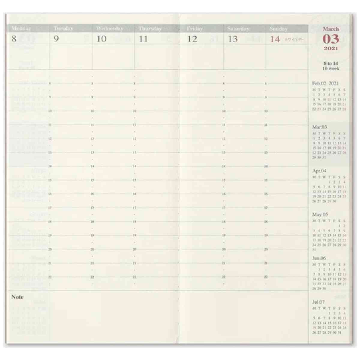 Förbeställ och betala nu för leverans av hela orden i början av oktober: 2026 TRAVELER'S notebook Weekly Vertical Diary Regular - Bild 3