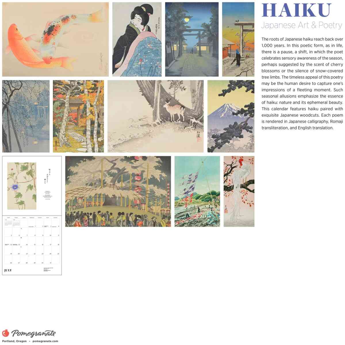 Haiku: Japanese Art and Poetry 2026 Wall Calendar - Bild 2