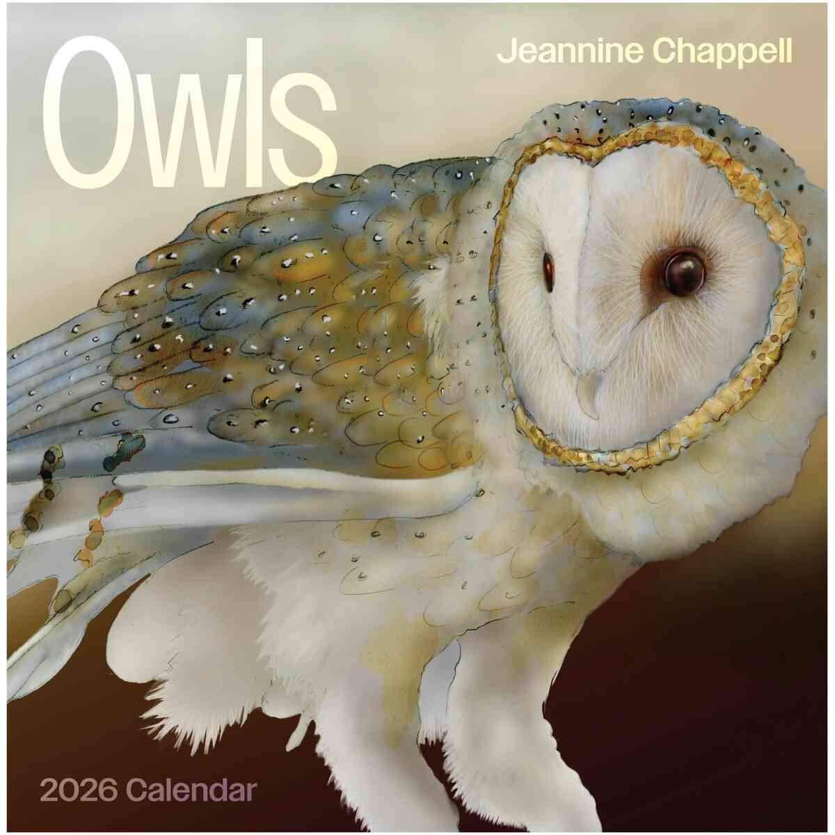 Owls: Jeannine Chappell 2026 Wall Calendar