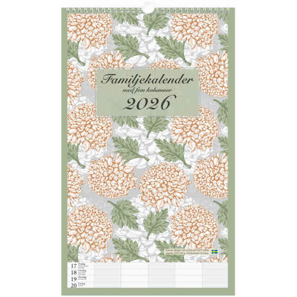 Familjekalender 2026 "Graphic Romance"