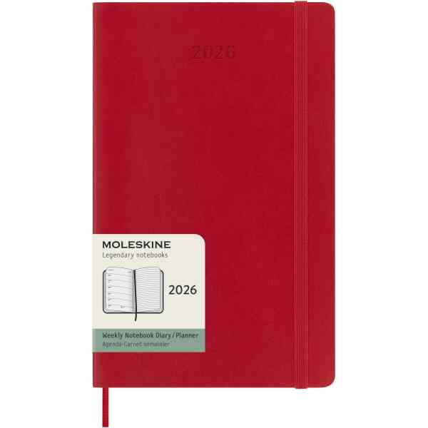 Classic Soft 12M Week Note Large Röd 2026