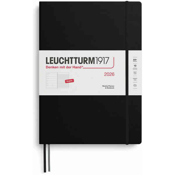 Kalender 2026 Leuchtturm1917 A4 vecka/notes Black