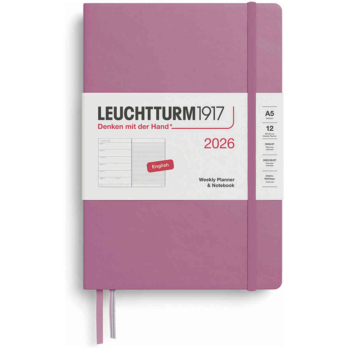 Kalender 2026 Leuchtturm1917 A5 vecka/notes