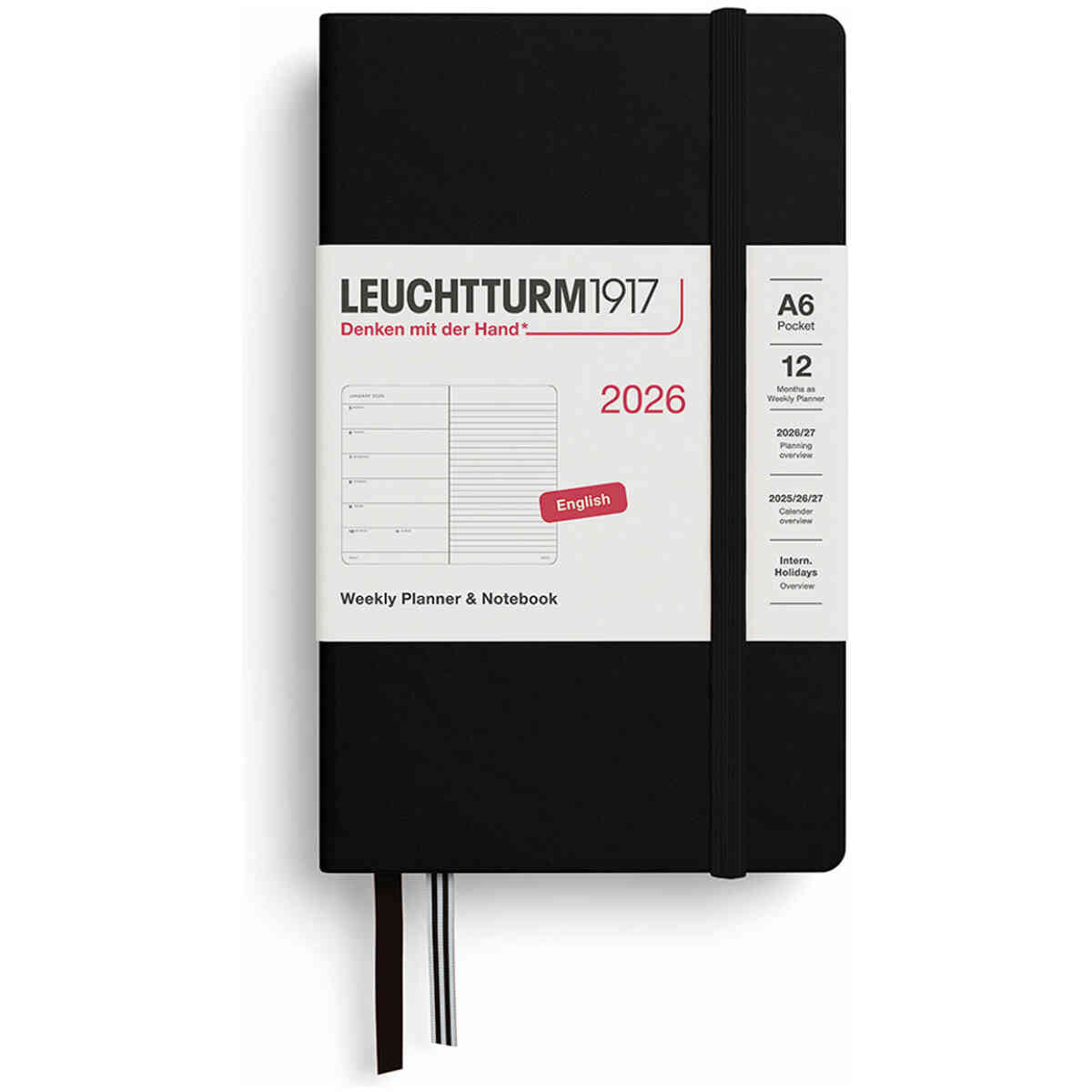 Kalender 2026 Leuchtturm1917 A6 vecka/notes
