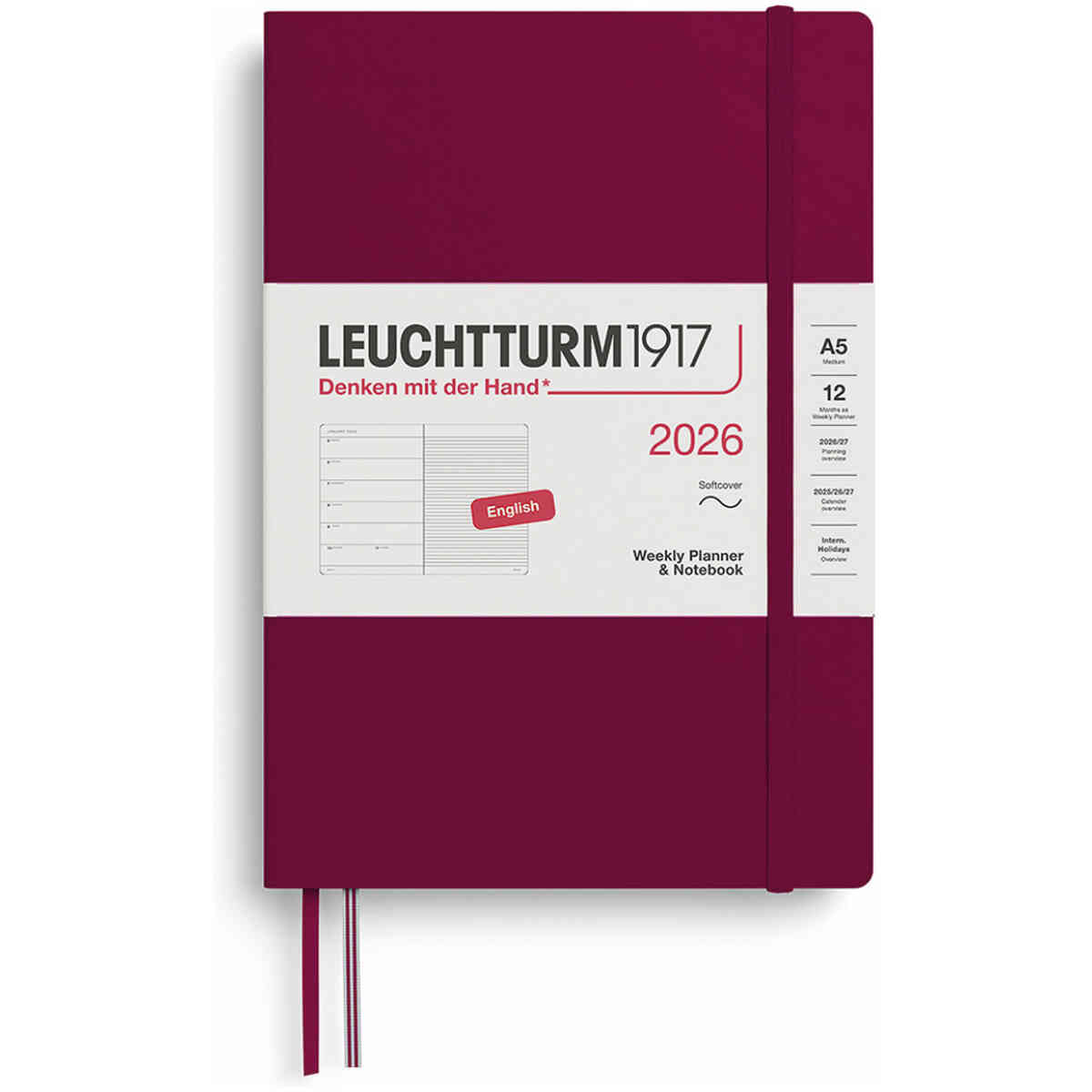 Kalender 2026 Leuchtturm1917 A5 Soft vecka/notes - Bild 3
