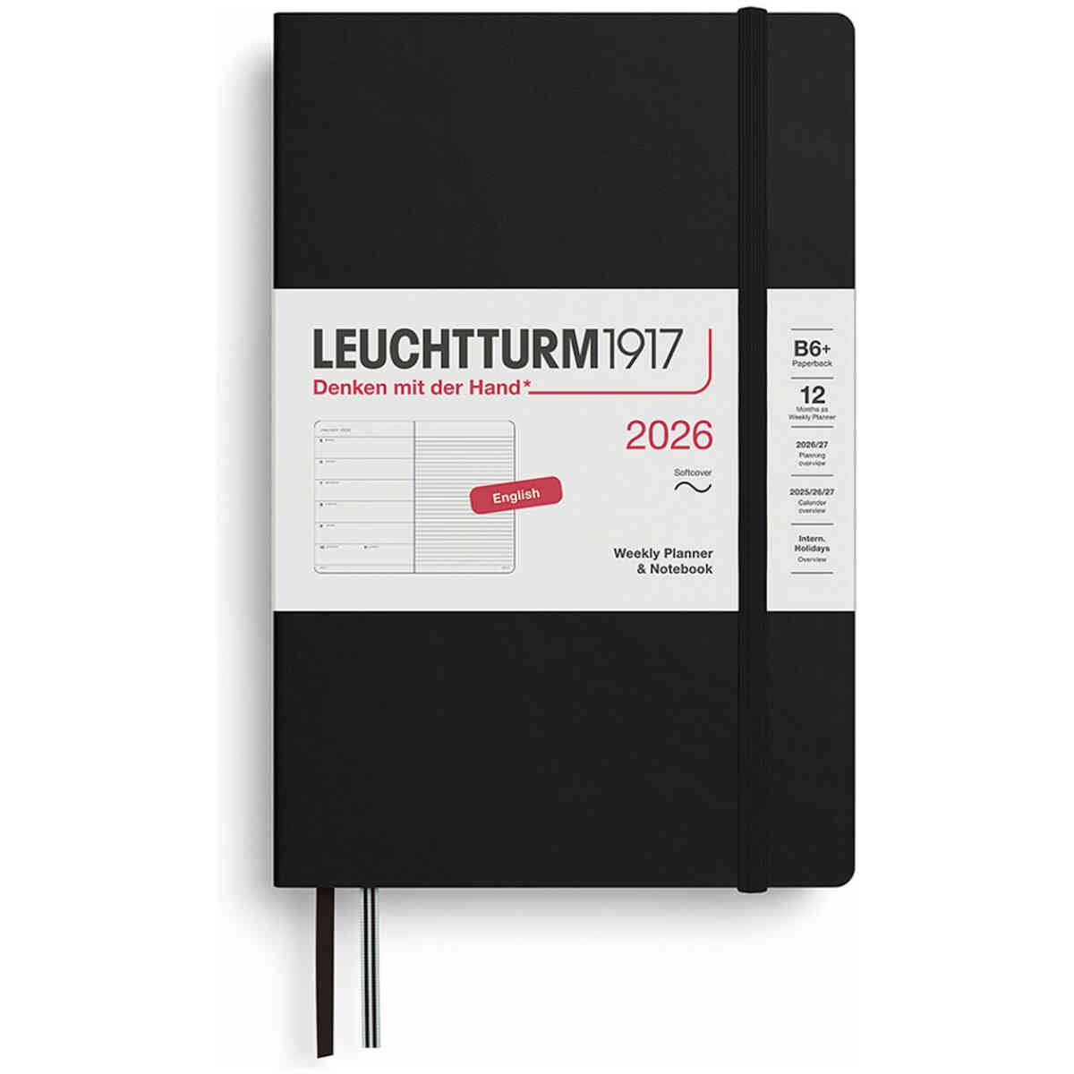 Kalender 2026 Leuchtturm1917 B6 Soft vecka/notes