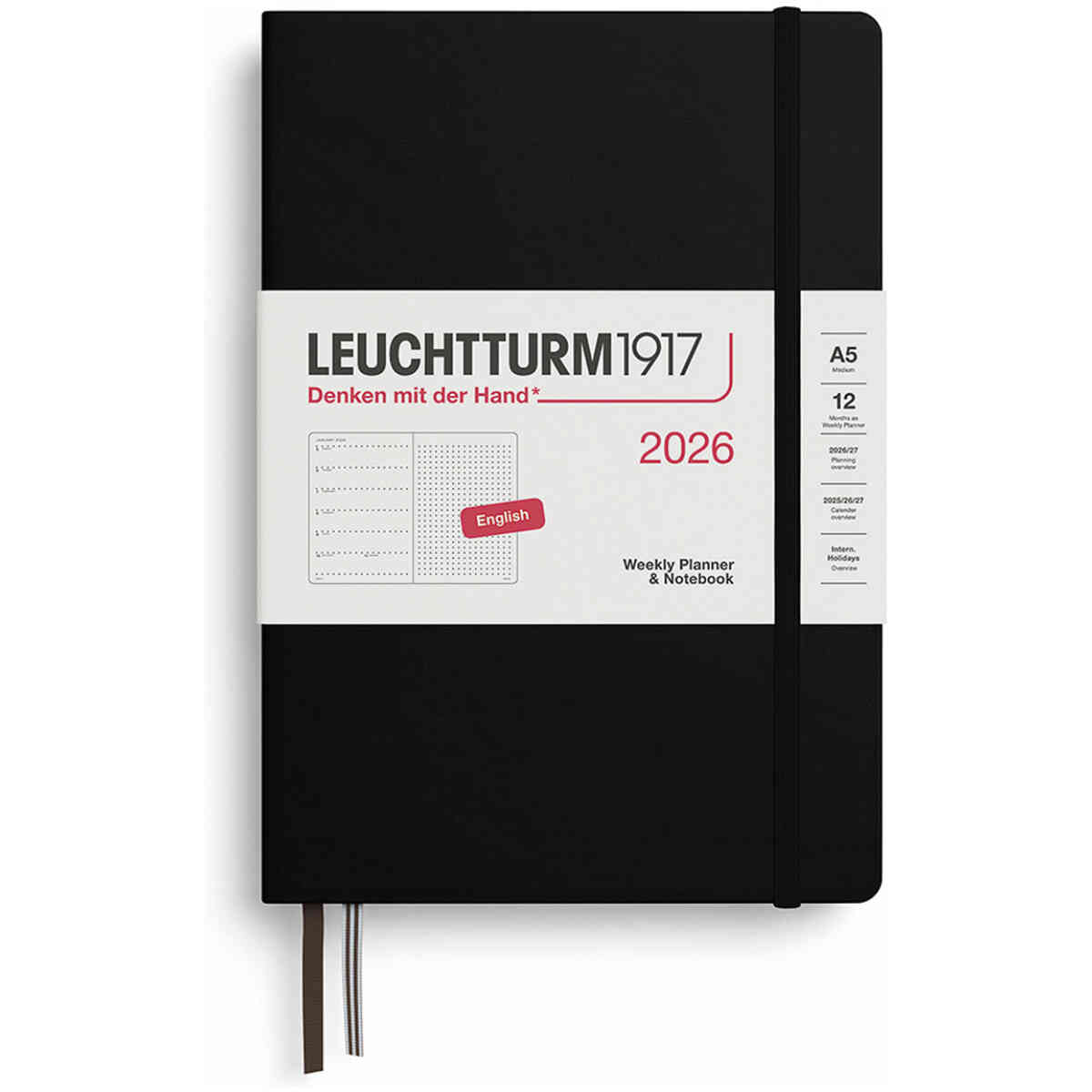 Kalender 2026 Leuchtturm1917 A5 Prickad vecka/notes