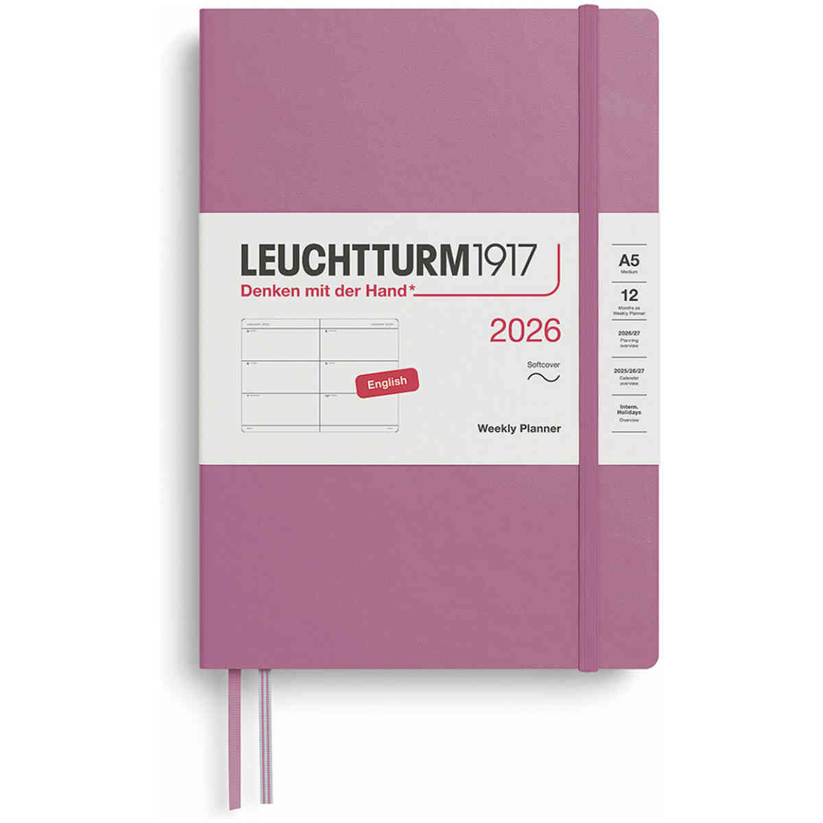 Kalender 2026 Leuchtturm1917 A5 Soft vecka/uppslag - Bild 2