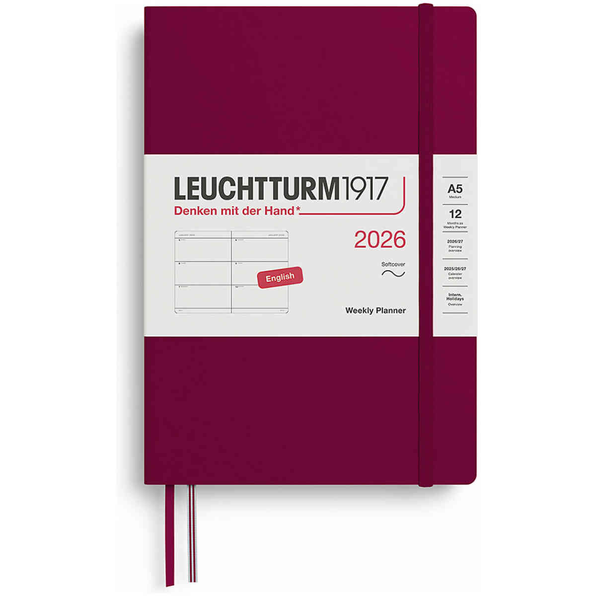 Kalender 2026 Leuchtturm1917 A5 Soft vecka/uppslag - Bild 3