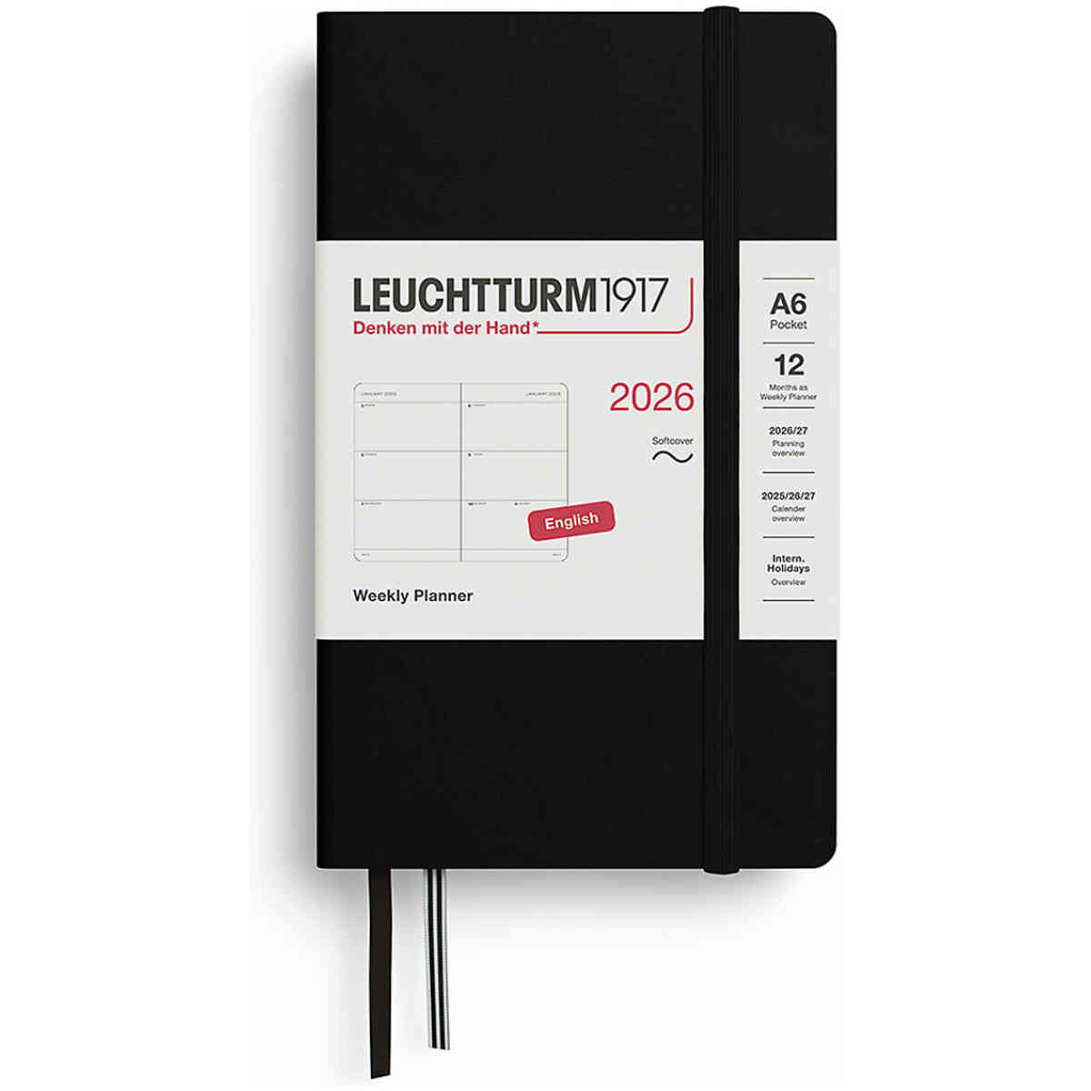 Kalender 2026 Leuchtturm1917 A6 Soft vecka/uppslag