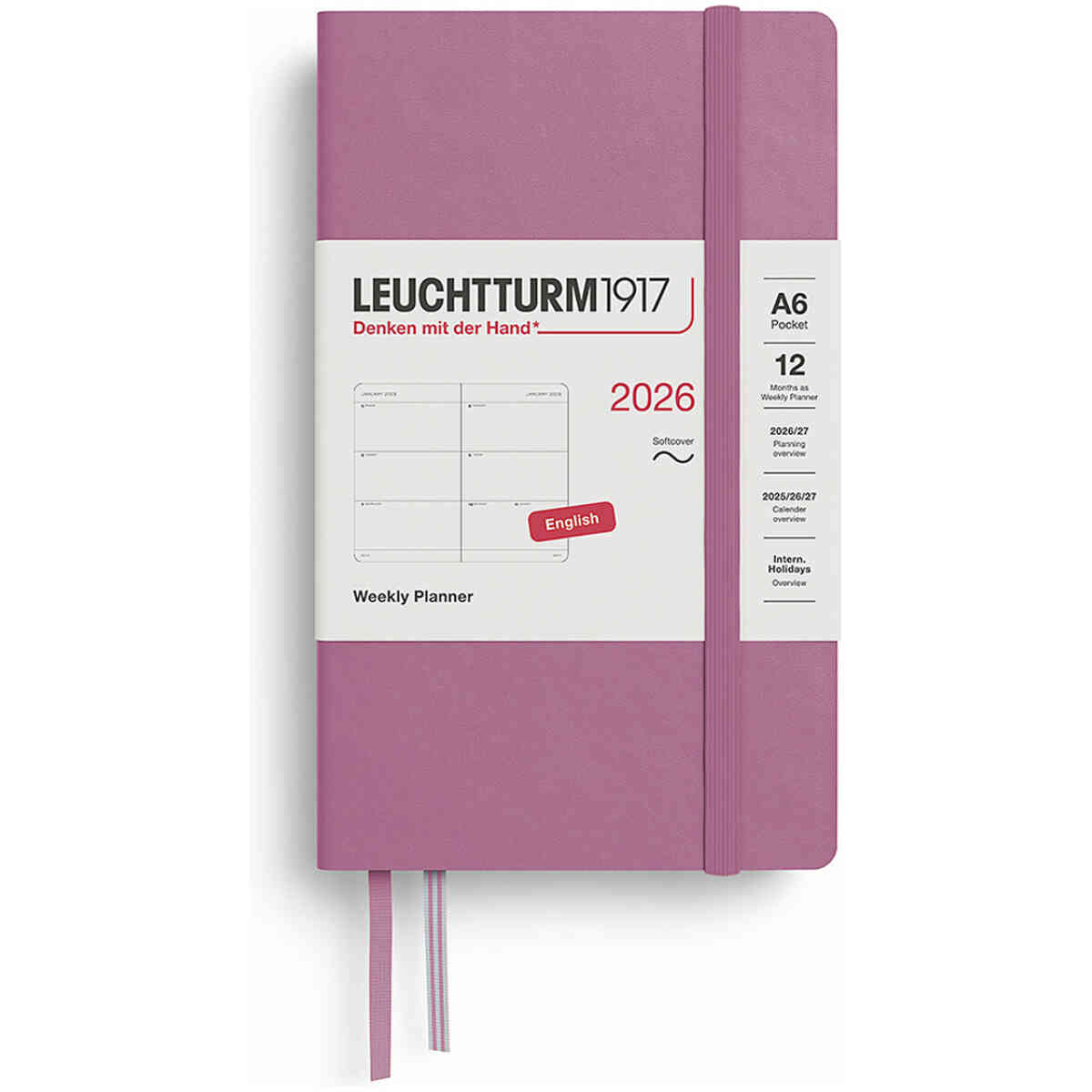 Kalender 2026 Leuchtturm1917 A6 Soft vecka/uppslag - Bild 2