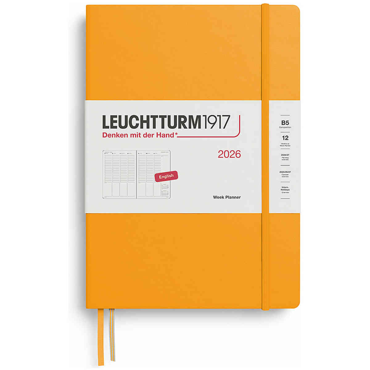 Kalender 2026 Leuchtturm1917 B5 vecka/uppslag vertikal - Bild 2