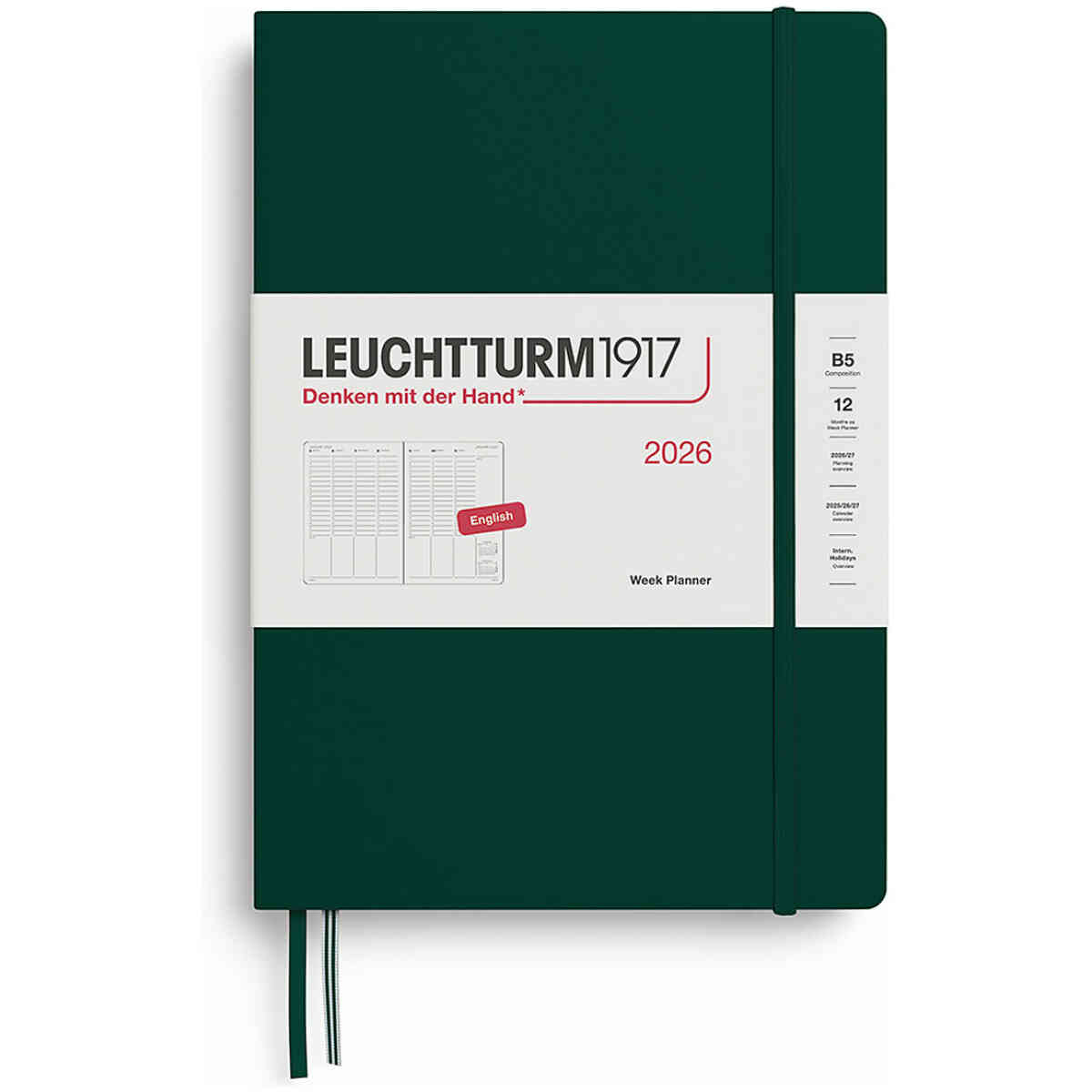 Kalender 2026 Leuchtturm1917 B5 vecka/uppslag vertikal - Bild 3