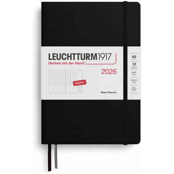 Kalender 2026 Leuchtturm1917 A5 vecka/uppslag vertikal