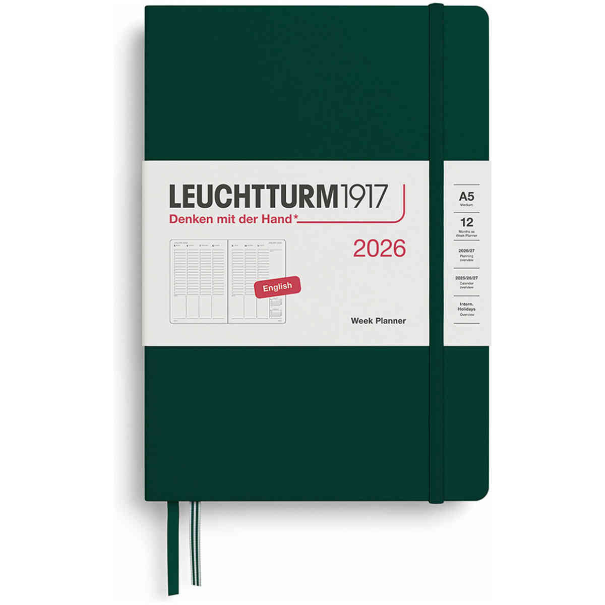 Kalender 2026 Leuchtturm1917 A5 vecka/uppslag vertikal - Bild 4