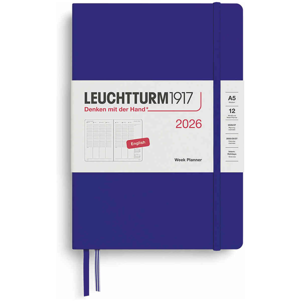 Kalender 2026 Leuchtturm1917 A5 vecka/uppslag vertikal - Bild 5
