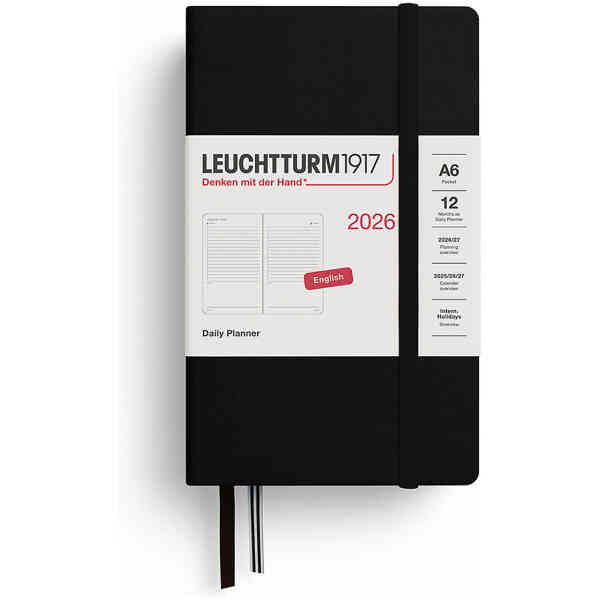 Kalender 2026 Leuchtturm1917 A6 dag/sida