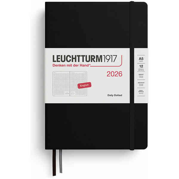 Kalender 2026 Leuchtturm1917 A5 dag/sida Dotted