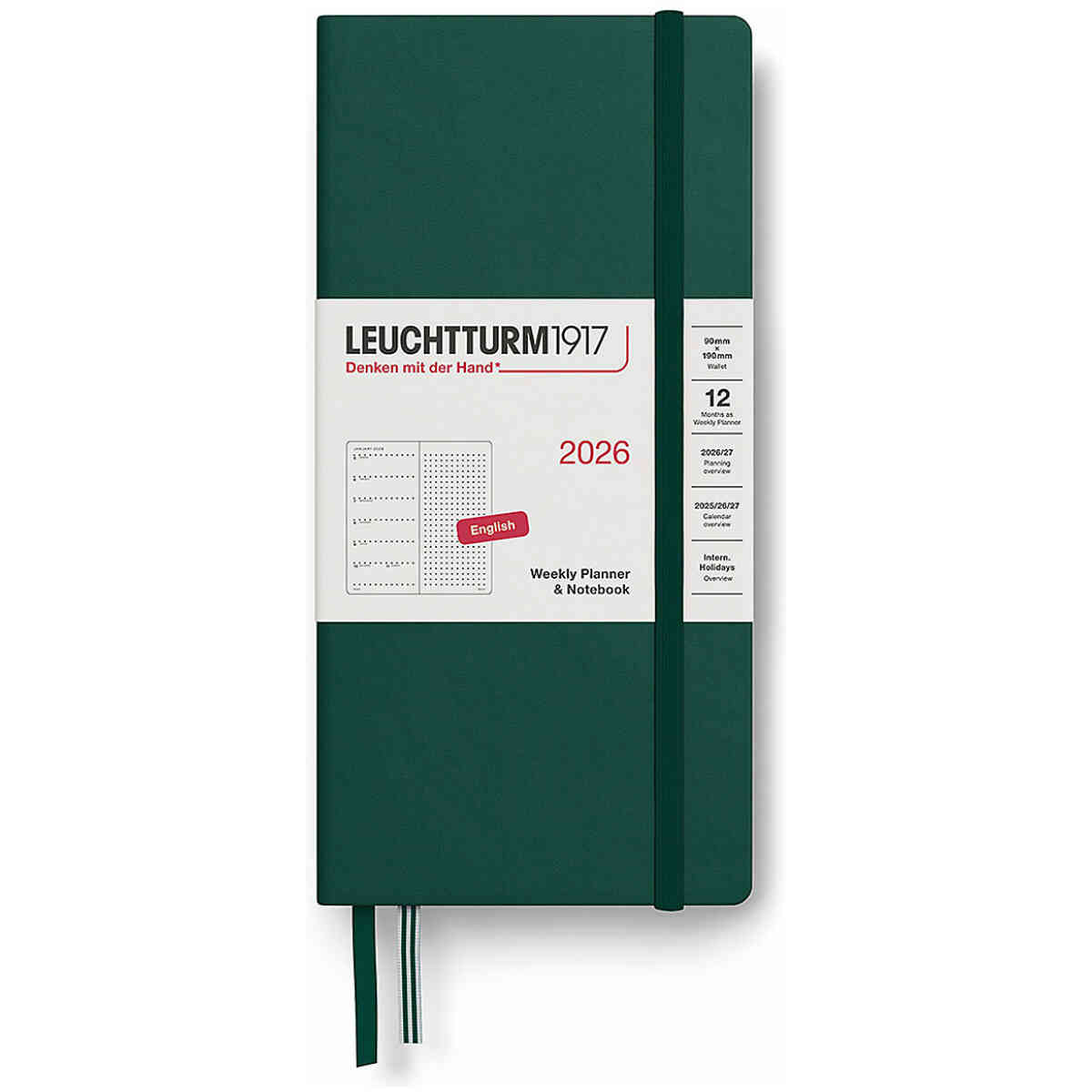 Kalender 2026 Leuchtturm1917 Wallet B6+ x A6 Prickad vecka/notes - Bild 2
