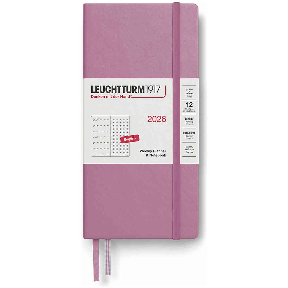 Kalender 2026 Leuchtturm1917 Wallet B6+ x A6 Prickad vecka/notes - Bild 3