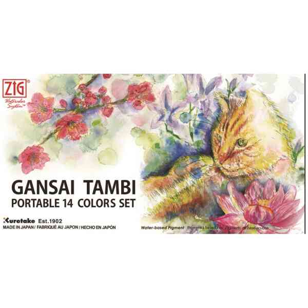 ZIG Gansai Tambi Portable 14 färger