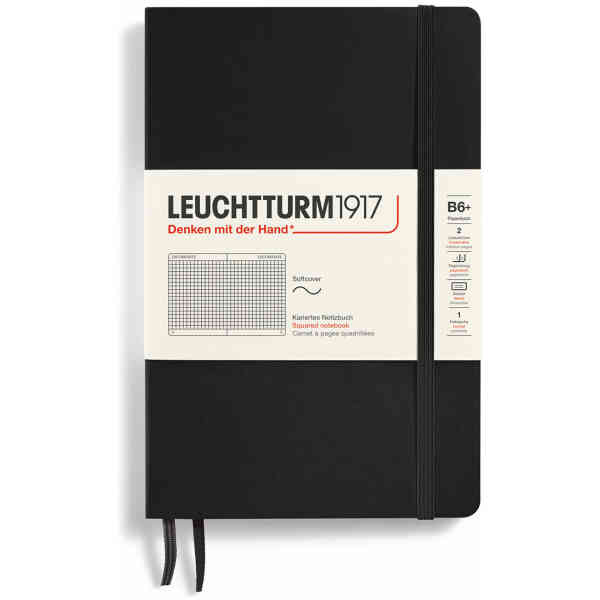 Anteckningsbok Leuchtturm 1917 B6+ Soft Rutad
