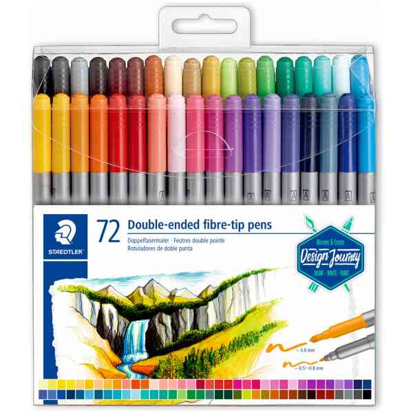 STAEDTLER® 3200 Double ended fibre-tip pen