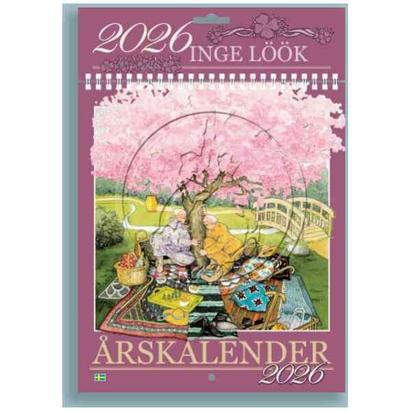 2026 Väggkalender med Inge Lööks populära illustrationer
