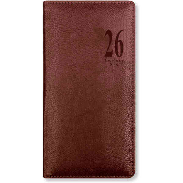 Milano Slim 2026 Vecka Per Uppslag Brun