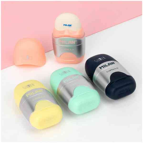 MILAN Silver Pennvässare och Radergummi