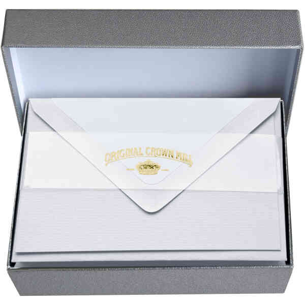 Box 25 cards 10,5x15,5 / env. C6 white lining laid White 280 g.