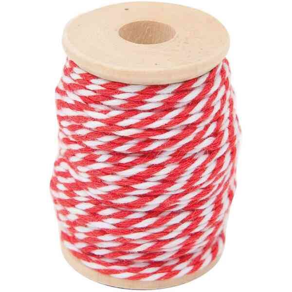 Paper Poetry cotton yarn red-white 15m