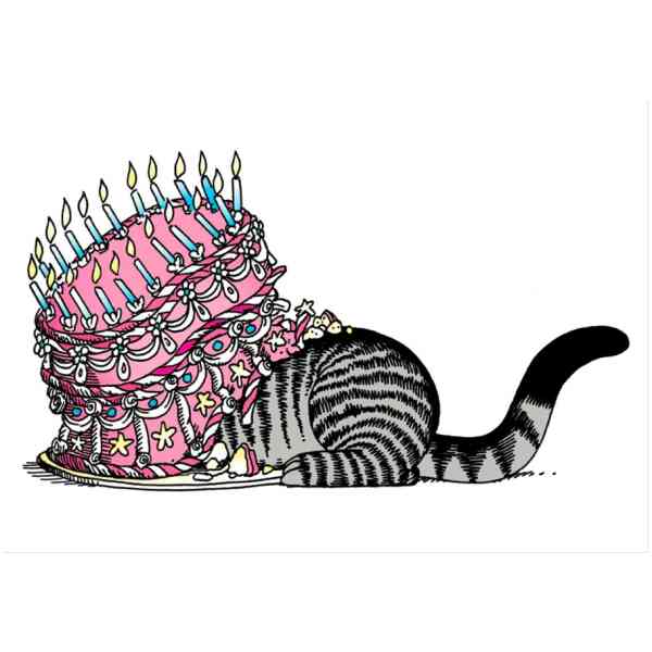 B. Kliban: Cat Undercaking Birthday Card