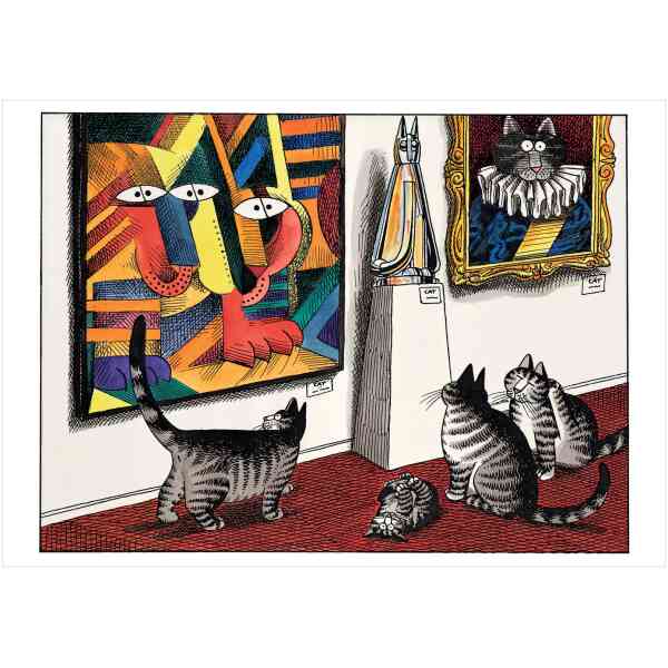 B. Kliban: Cats Viewing Modern Art Notecard