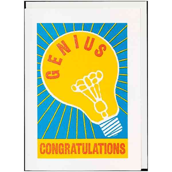 Letterpress Cards Congratulations Genius