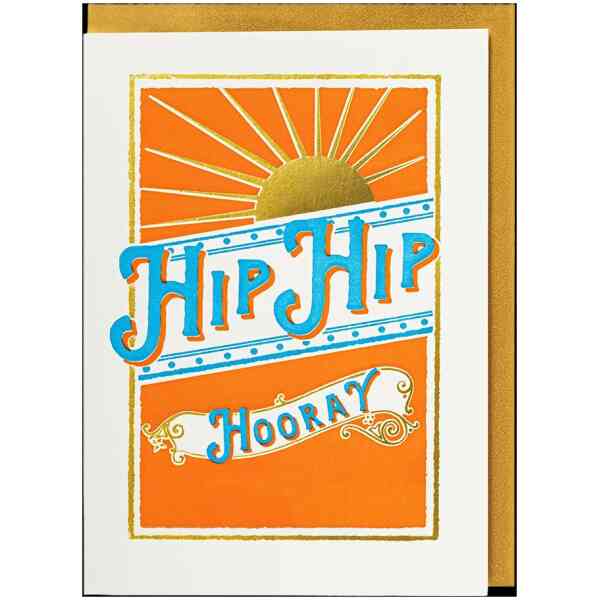 Letterpress Cards Hip Hop Hooray