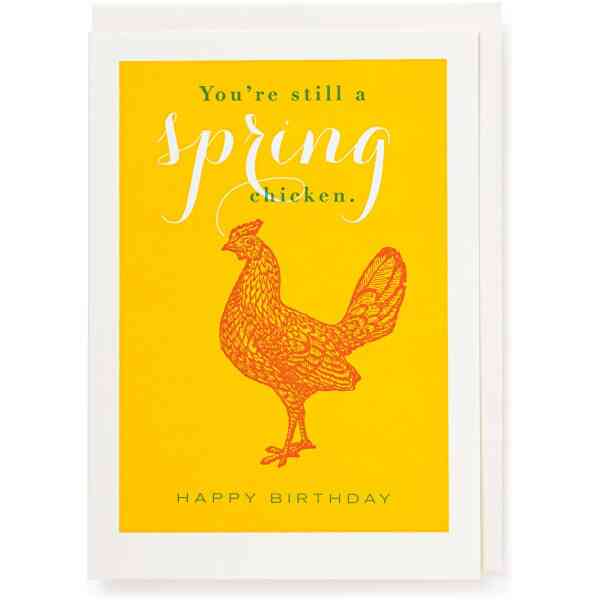 Letterpress Cards Spring Chicken
