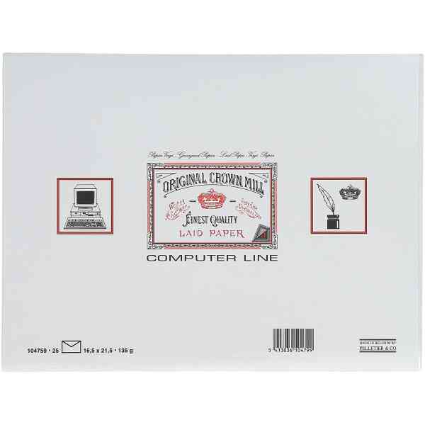 Cello 25 env 16,5x21,5 non lined laid White