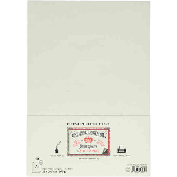 Cello 50 sheets A4 laid Cream 160 g.