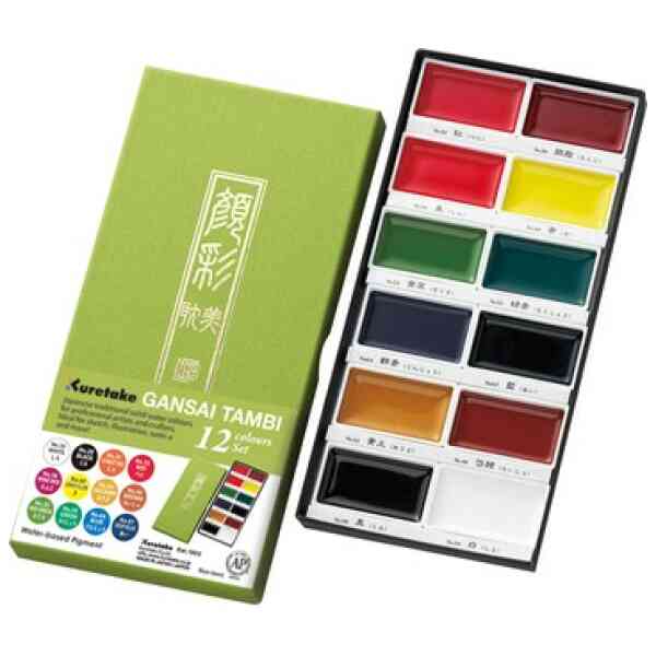 ZIG Gansai Tambi Akvarell 12 färger